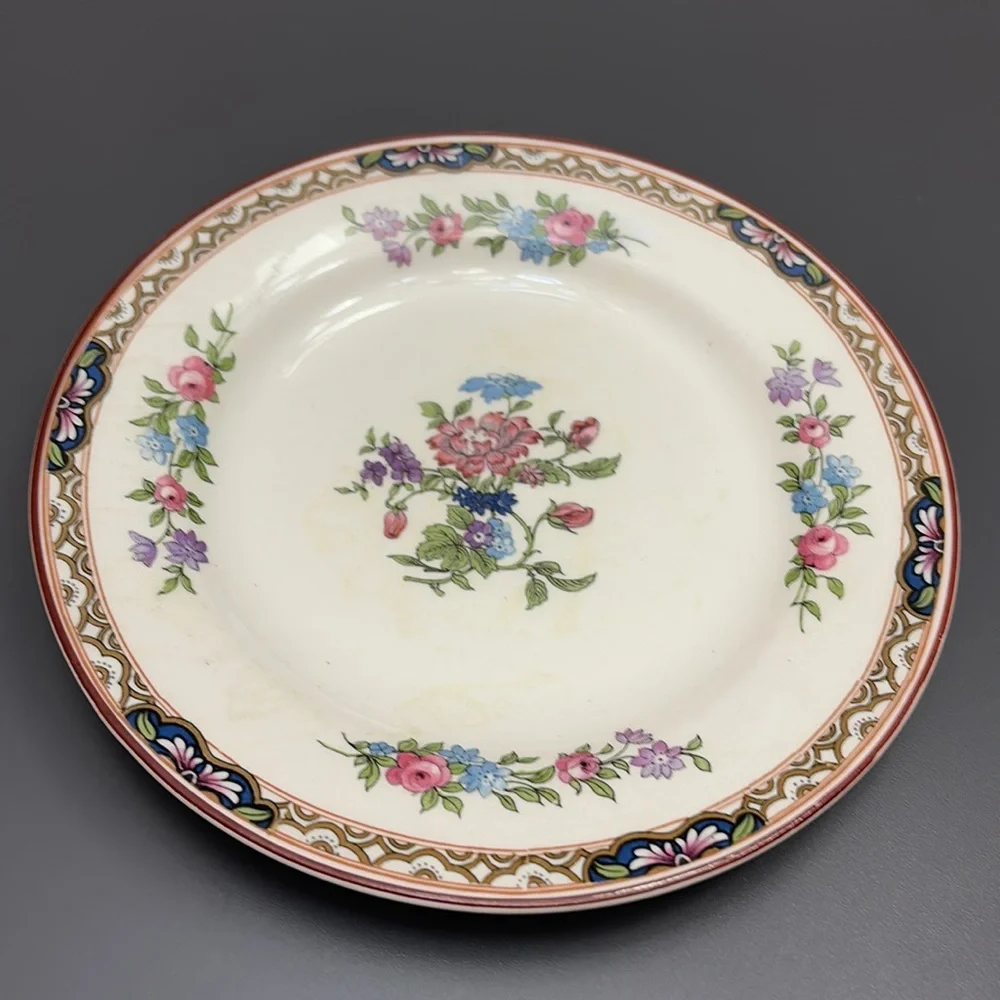 JG MEAKIN appetiser plates 6” SOL SUN 391413 FLORAL lot of 3 VNTG made England